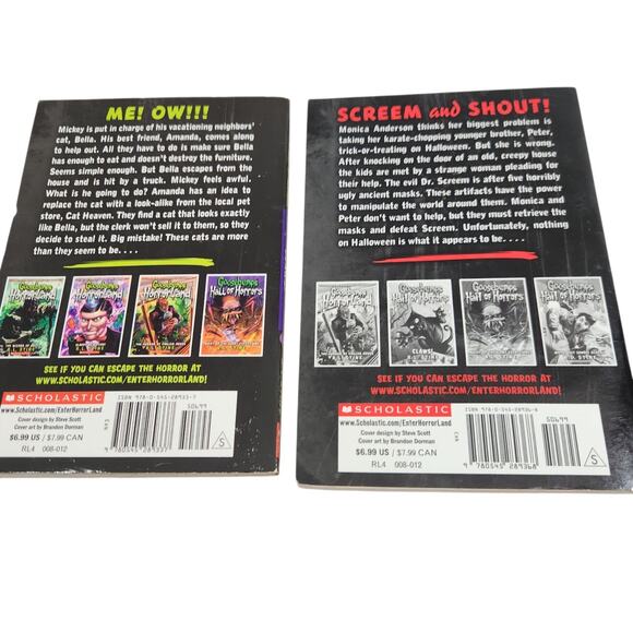 GOOSEBUMPS HALL of HORROR SERIES FIVE MASKS DR SCREAM & CLAWS LOT R L STINE - Picture 2 of 2